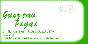 gusztav pigai business card